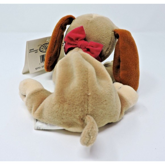 Disney Store 2001 Mini Bean Bag Plush Lady 8" With Tag Pink Bow Cute Collectible - Picture 3 of 7